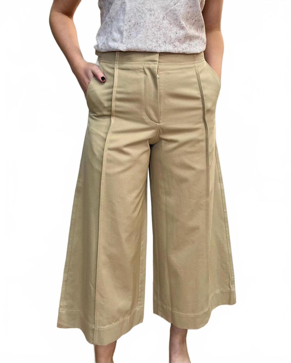 NEW ULLA JOHNSON sascha cropped trouser in sahara